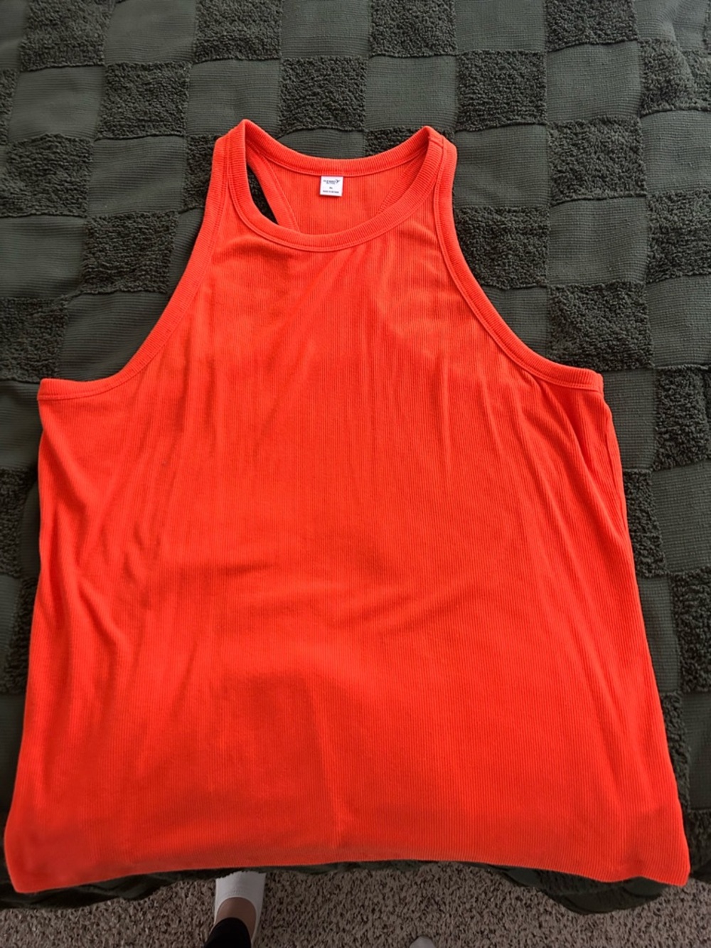 Old Navy Bright Orange Ribbed Tank Top
